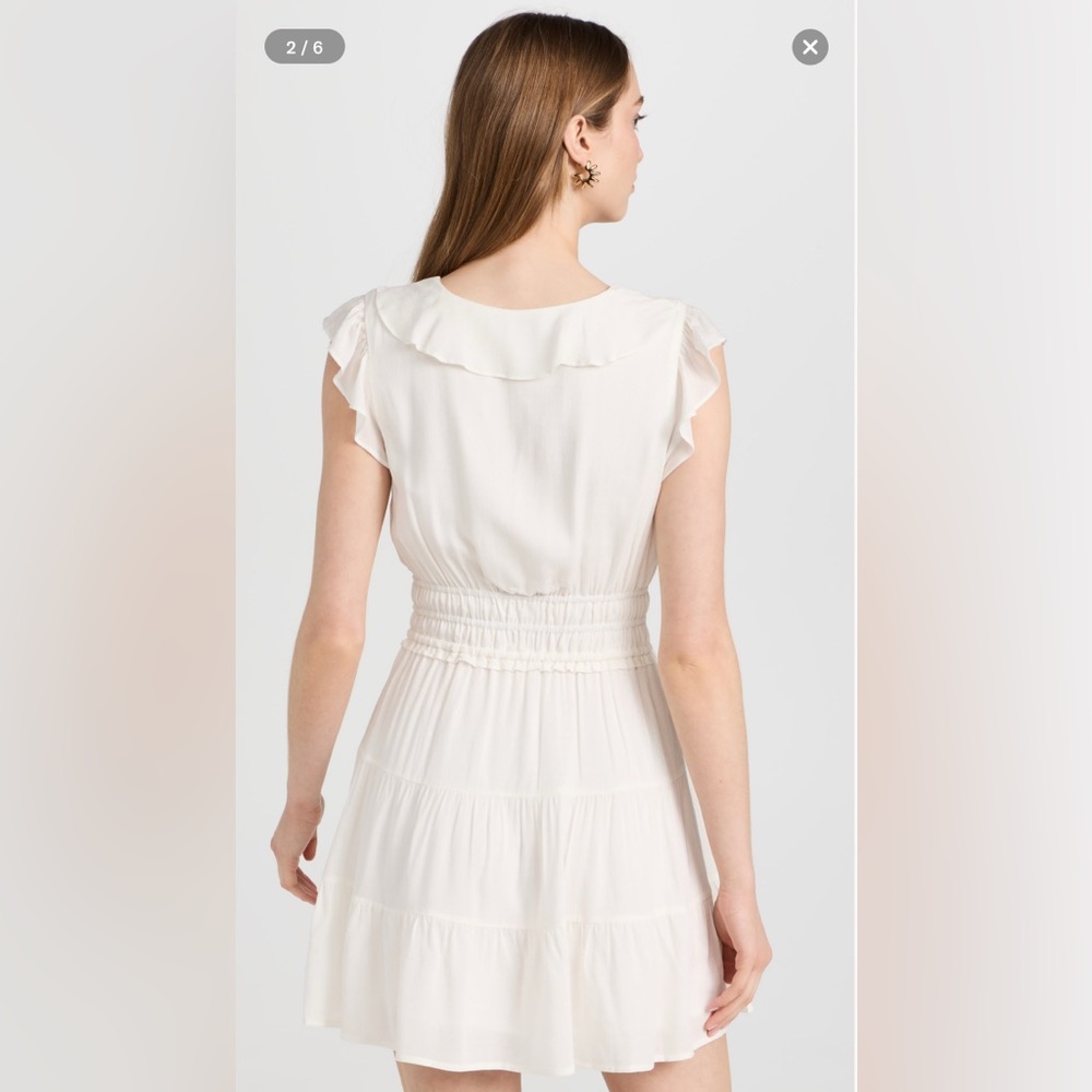 PAIGE Women’s Paradis Mini Dress White (Size M) - Picture 6 of 12